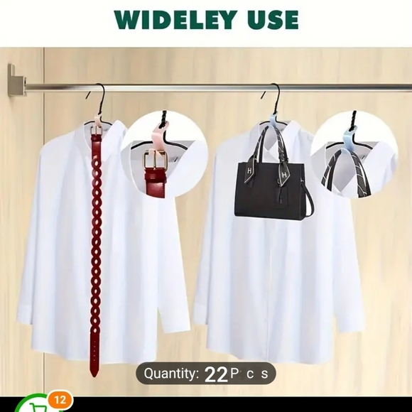 🎁Free🍡3$30🍡NWT 22pcs Space Saving Clothes Hangers Easy-to-Use Connector Hooks - Picture 4 of 12